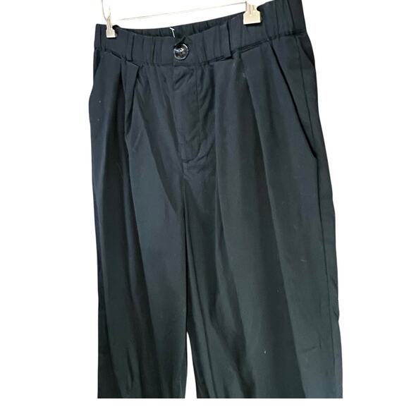 Anthropologie Maeve Curve Poplin Barrel Pants Womens XS Black High Rise Modern - Picture 4 of 15